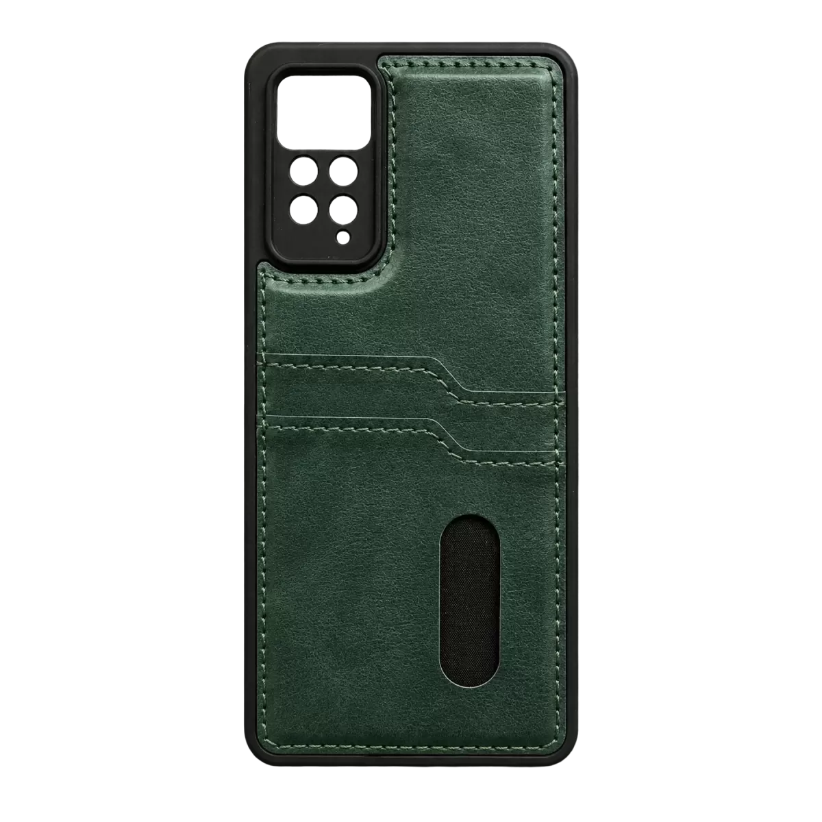 Newface Xiaomi Redmi Note 12 Pro 4G Kılıf Sara Kartvizitli Deri Kılıf - Koyu Yeşil