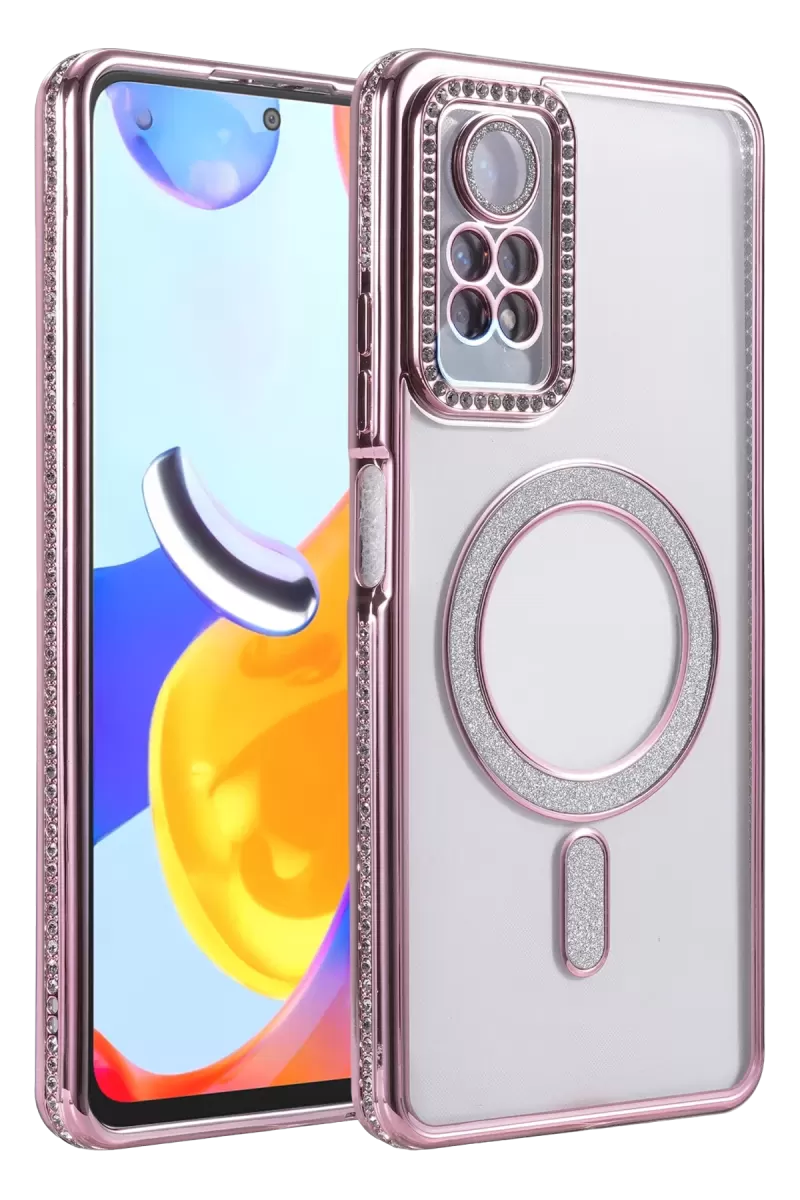 Newface Xiaomi Redmi Note 12 Pro 4G Joke Simli Magneticsafe Kılıf - Pembe