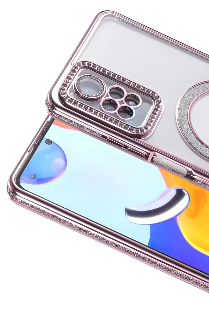 Newface Xiaomi Redmi Note 12 Pro 4G Joke Simli Magneticsafe Kılıf - Pembe