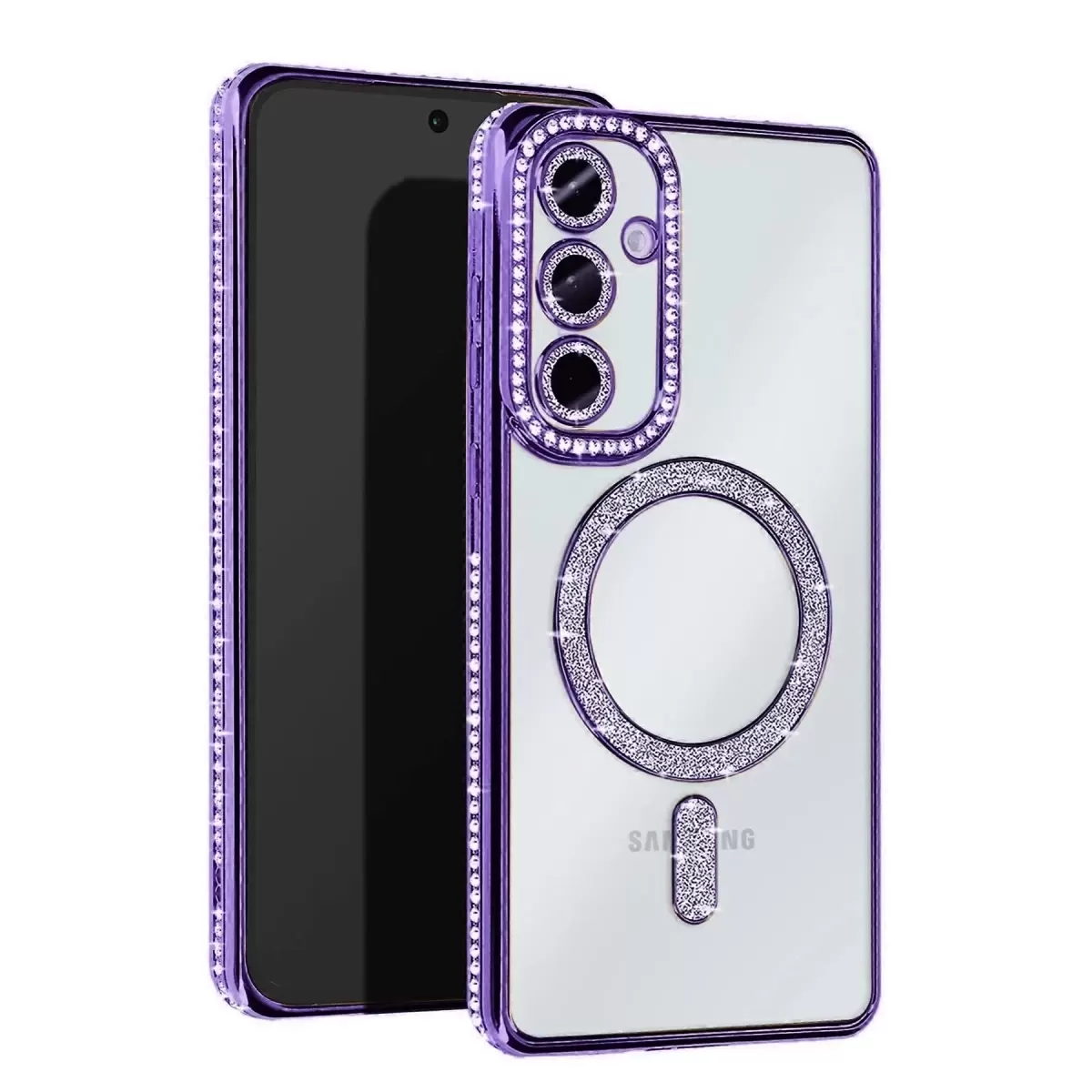 Newface Samsung Galaxy S25 FE Joke Simli Magneticsafe Kılıf - Derin Mor