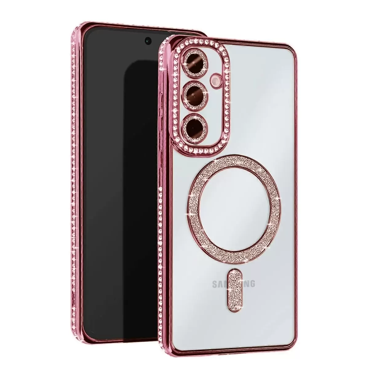 Newface Samsung Galaxy S25 FE Joke Simli Magneticsafe Kılıf - Pembe