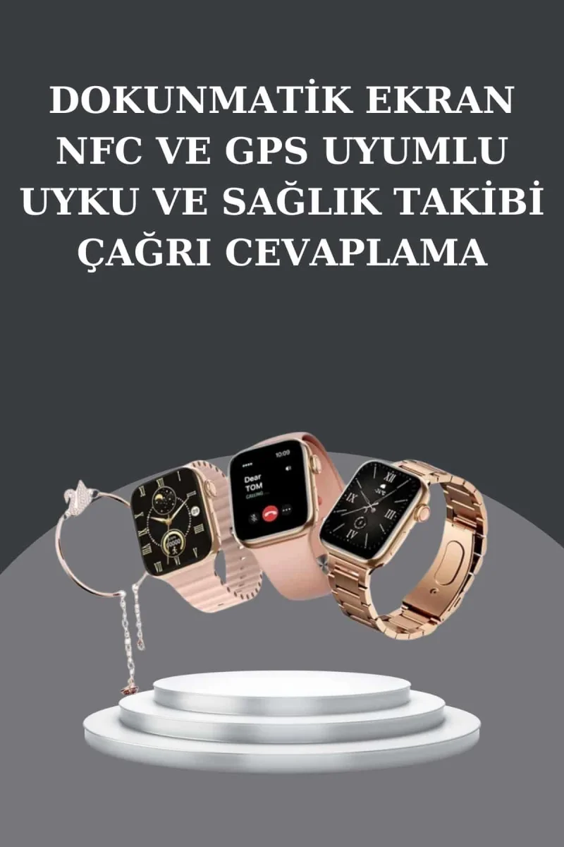 Kadınlara Özel Bileklik Hediyeli Akıllı Saat ve Dijital Göstergeli ANC Özellikli Bluetooth Kulaklık