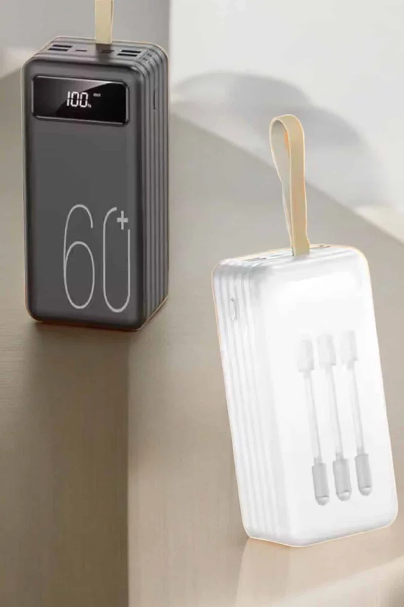 Powerbank 60.000 Mah Hızlı Şarj 4 Çıkışlı Uzun Şarj Süreli Dijital Göstergeli
