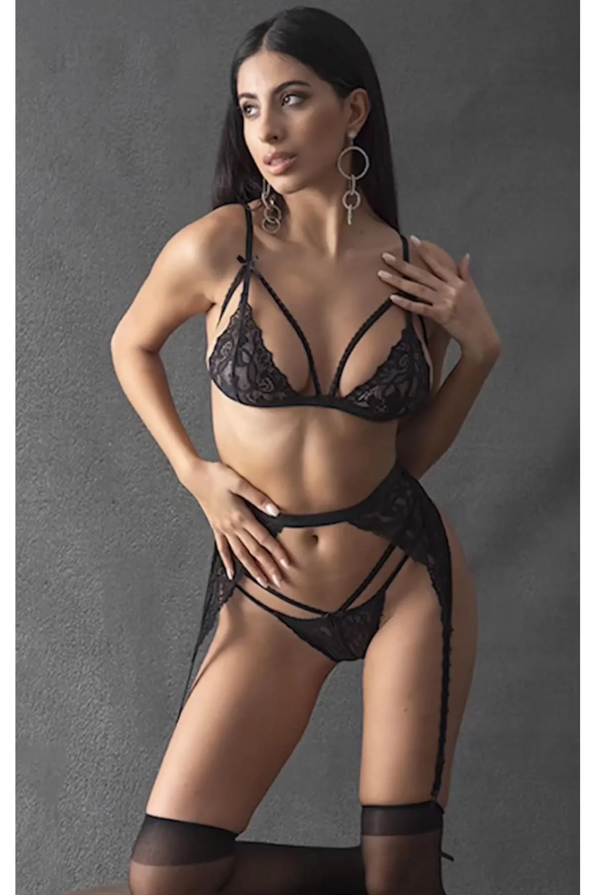 Siyah Jartiyer Takım - 1035