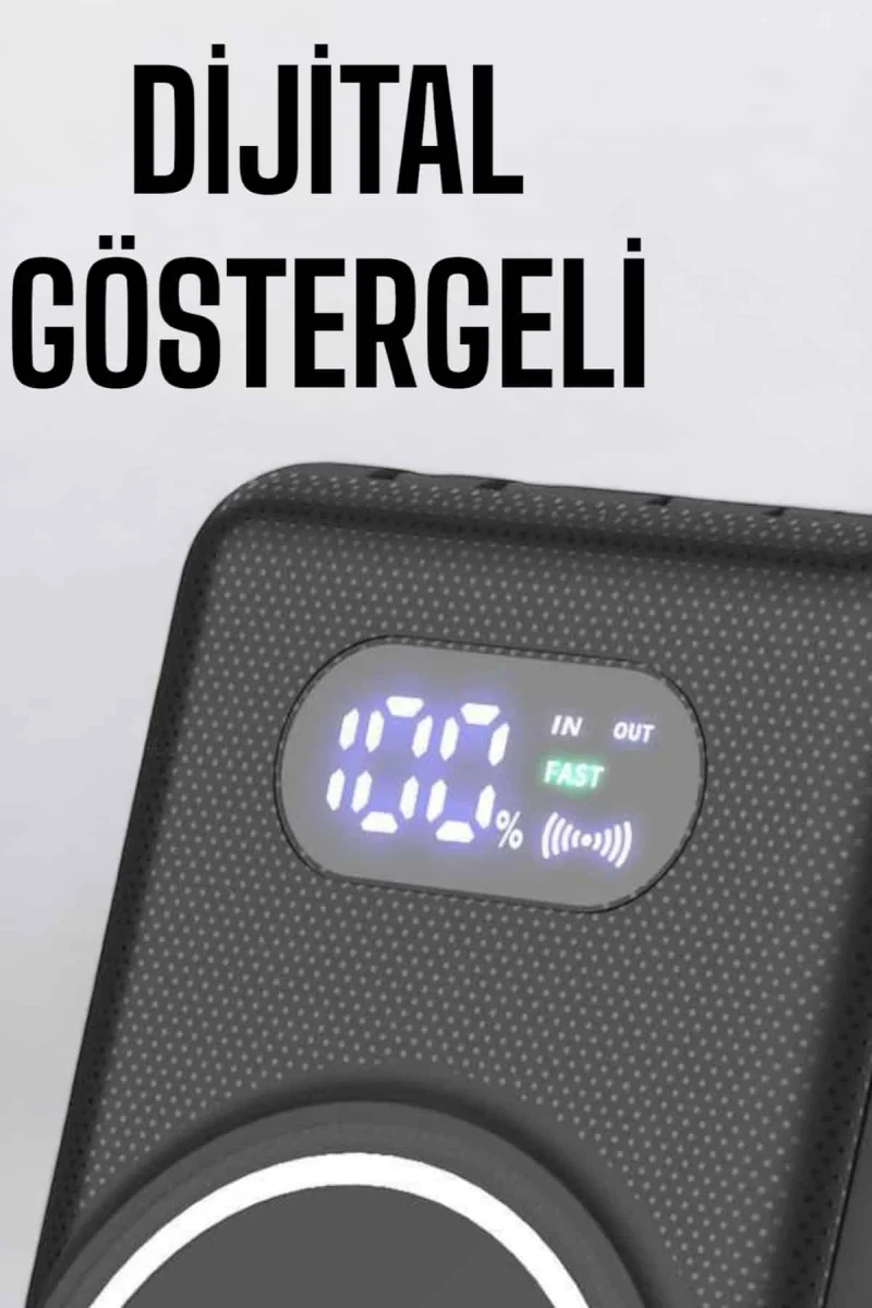 10.000 Mah Powerbank 4 Portlu Hızlı Şarj Dijital Göstergeli