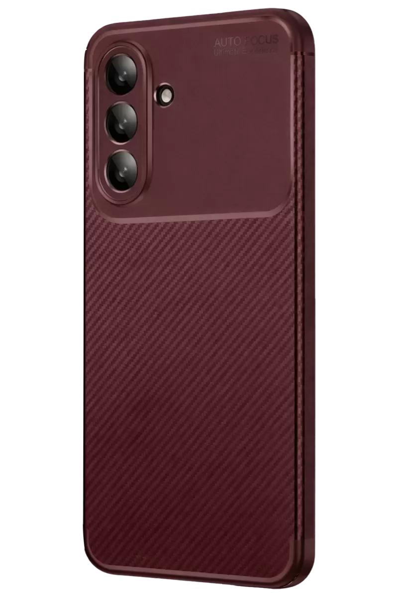 Newface Samsung Galaxy A37 5G Auto Focus Karbon Kapak - Bordo