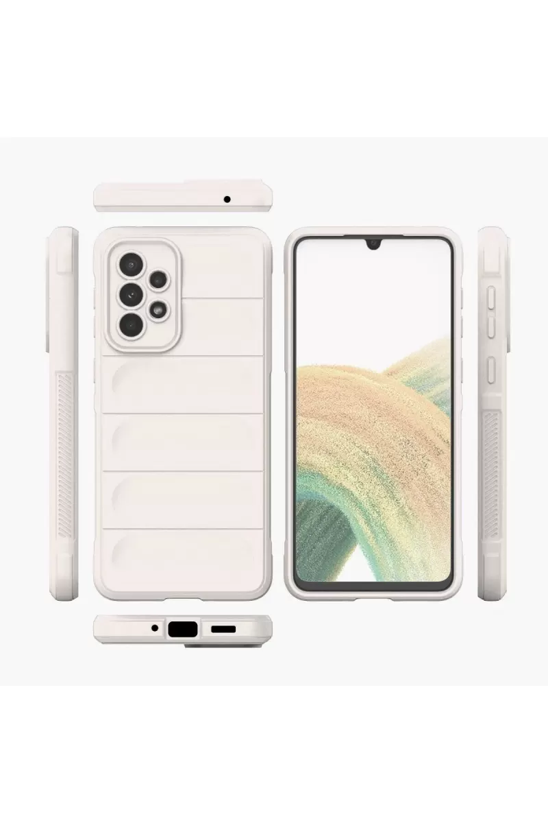Newface Samsung Galaxy A33 5G Kılıf Optimum Silikon - Krem
