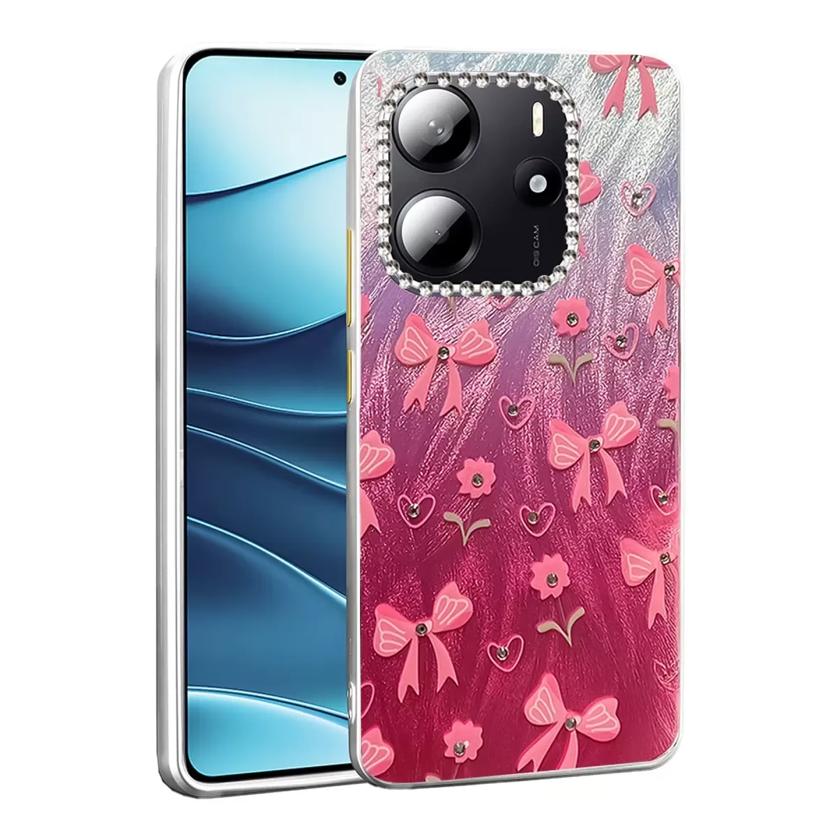 Newface Xiaomi Redmi Note 14 4G Kılıf Blade Aynalı Desenli Kapak - Desen 3