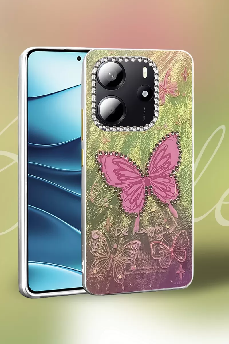 Newface Xiaomi Redmi Note 14 4G Kılıf Blade Aynalı Desenli Kapak - Desen 4