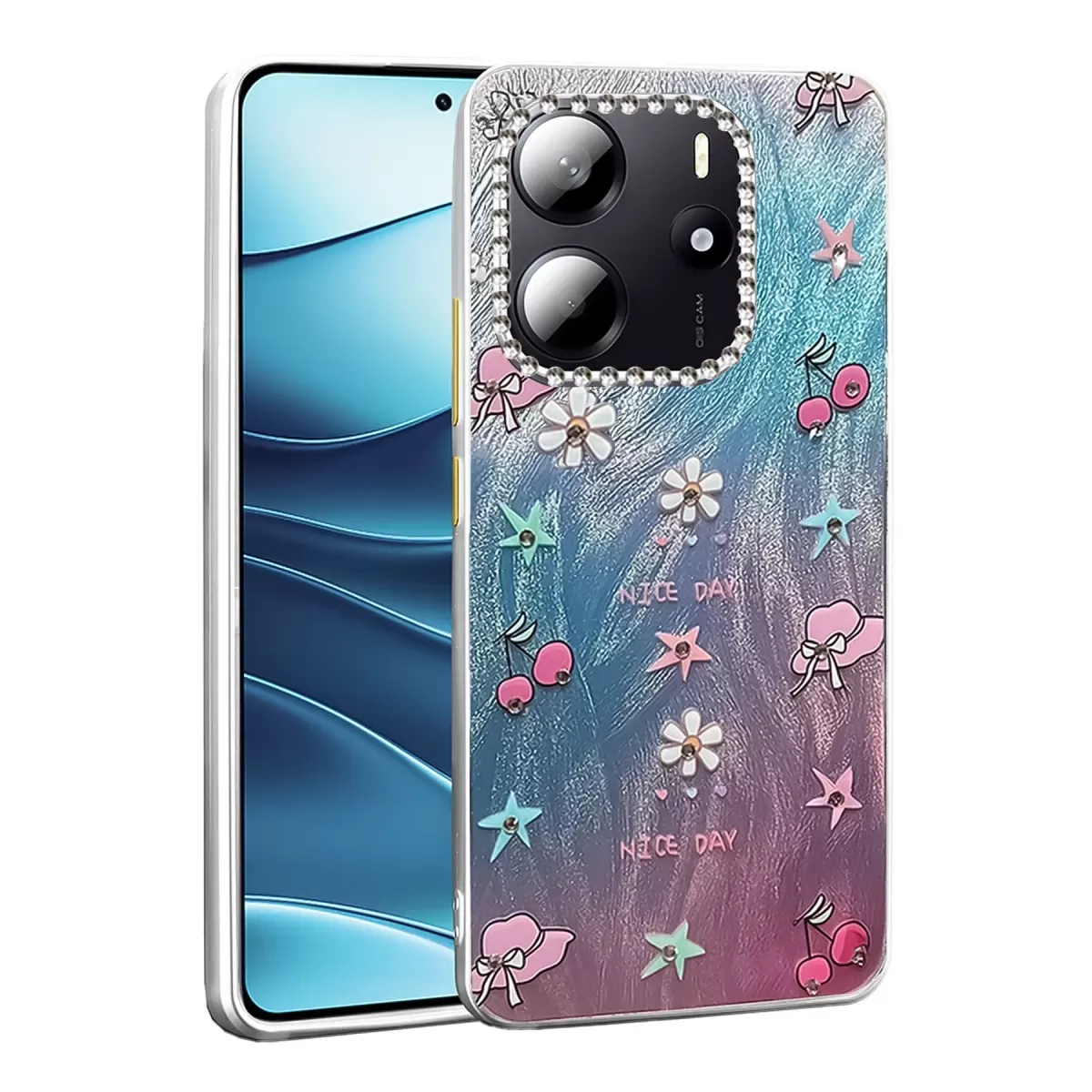 Newface Xiaomi Redmi Note 14 4G Kılıf Blade Aynalı Desenli Kapak - Desen 4