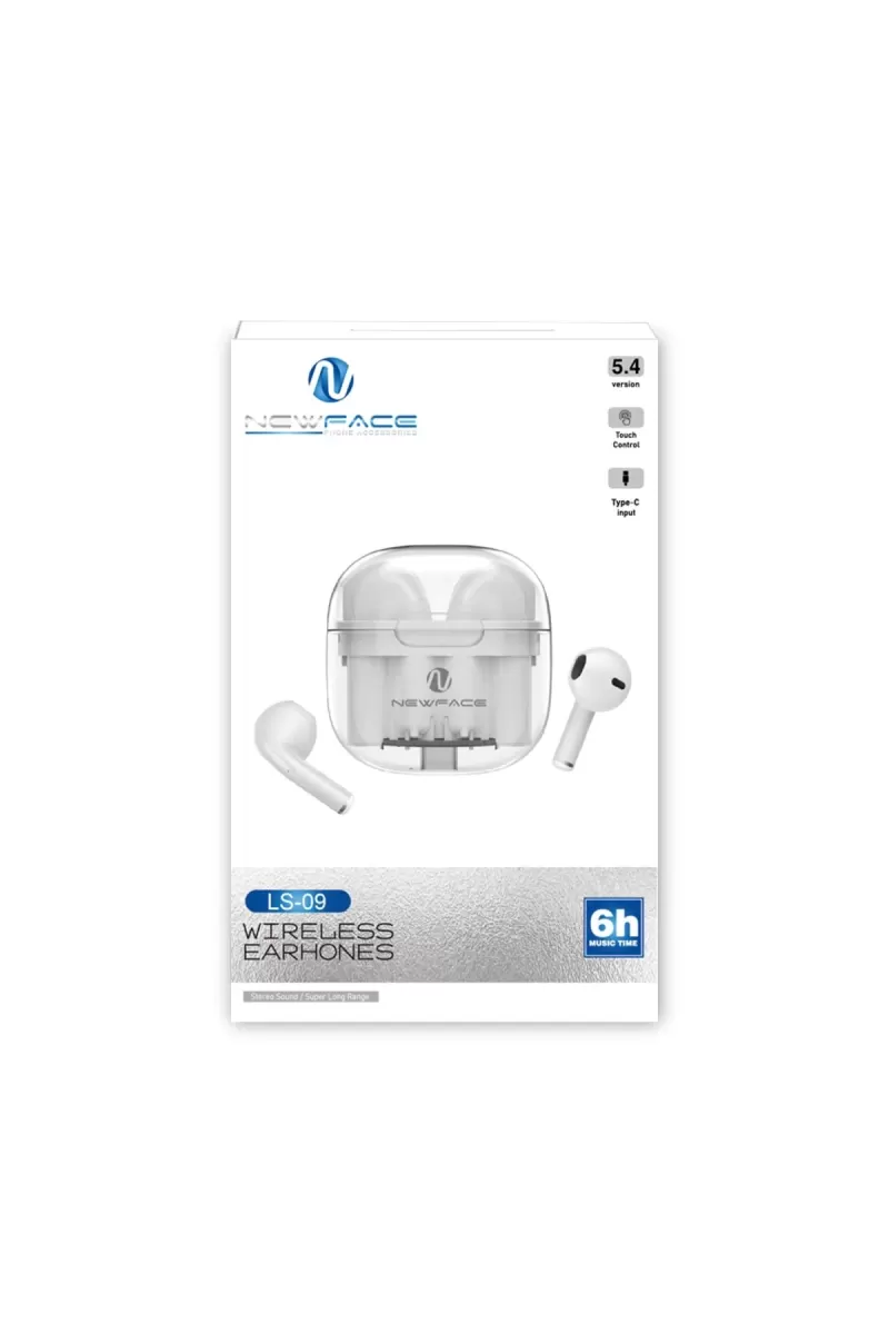 Newface LS-09 Bluetooth 5.3 TWS Kablosuz Airpods Kulaklık - Gümüş