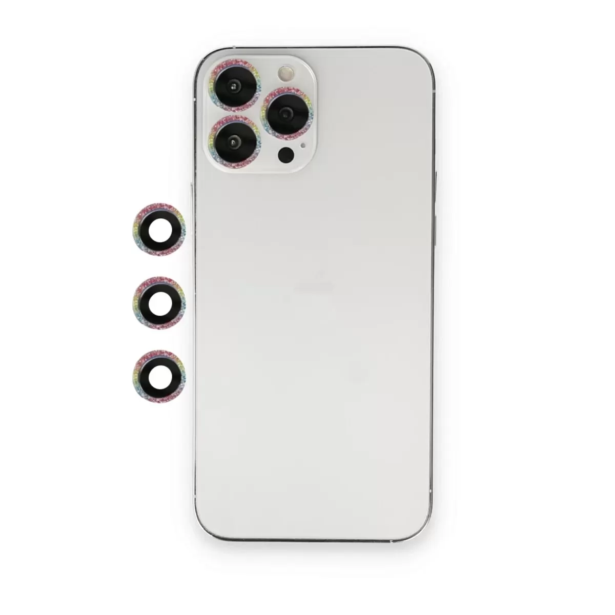 Newface Apple iPhone 12 Pro Shine Kamera Lens - Rainbow