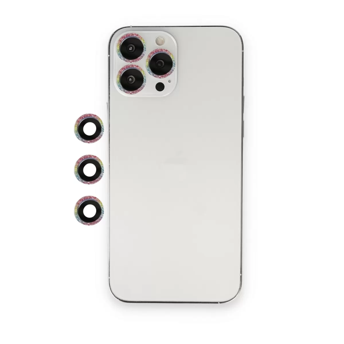 Newface Apple iPhone 12 Pro Shine Kamera Lens - Rainbow