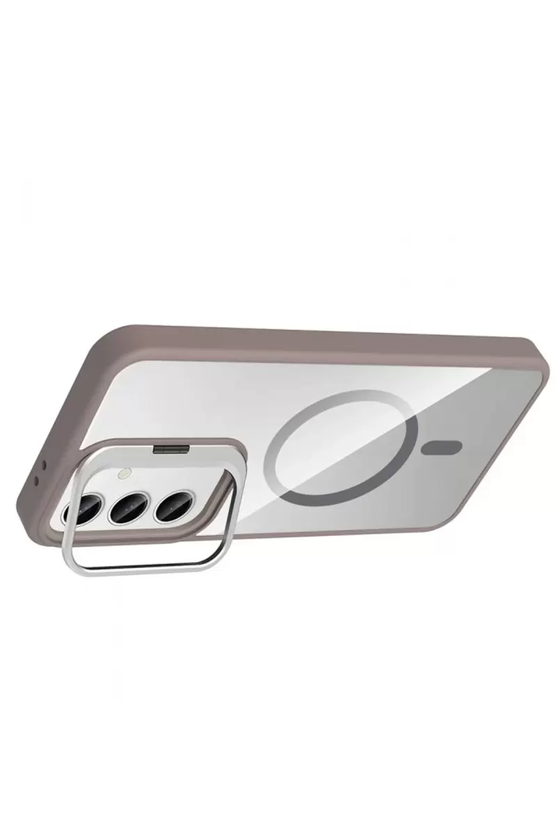 Joko Samsung Galaxy S25 Remim Lensli Magsafe Standlı Kapak - Titan Gri