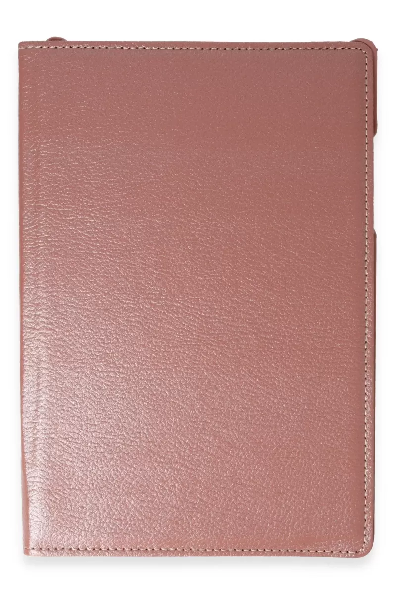 Newface Samsung Galaxy X200 Tab A8 10.5 Kılıf 360 Tablet Deri Kılıf - Rose Gold