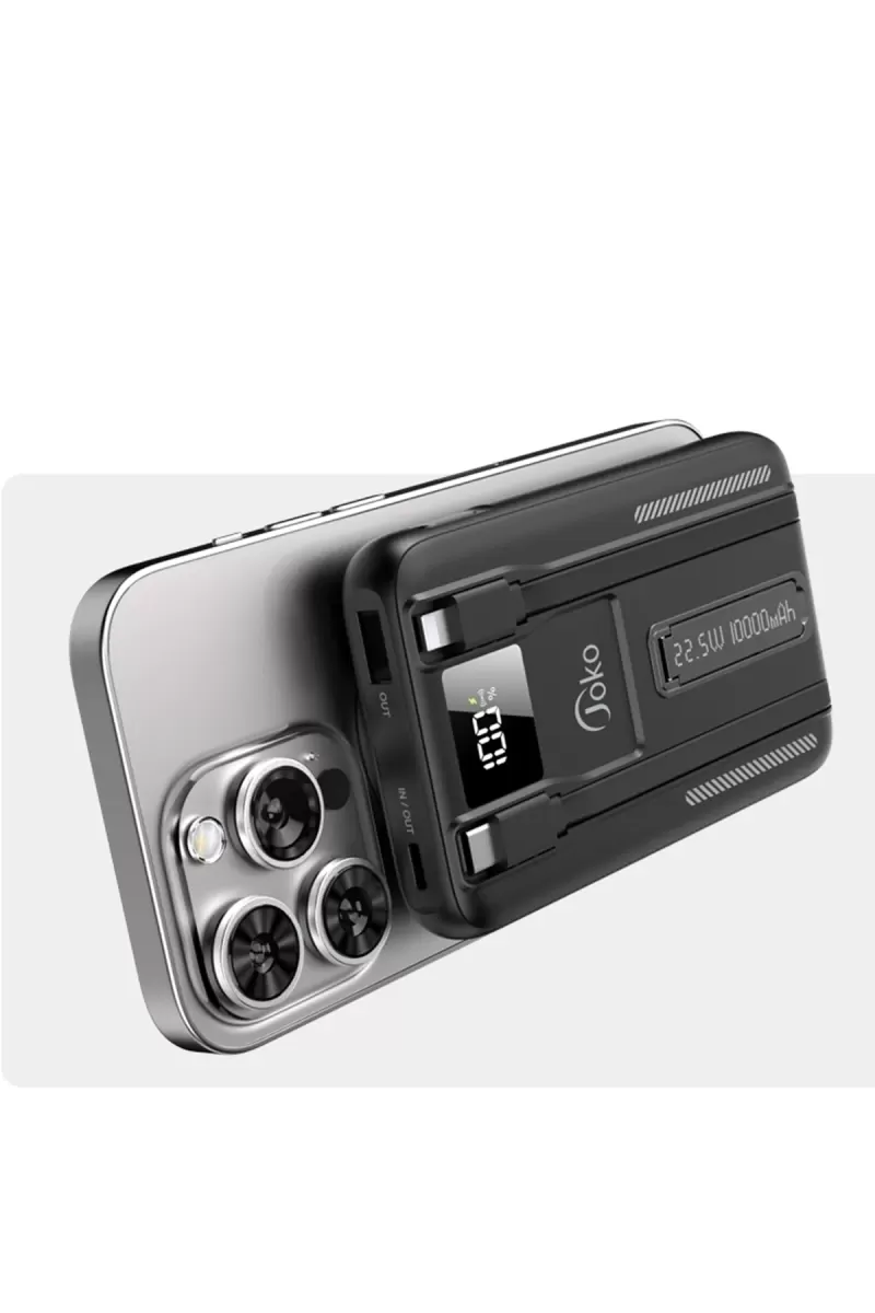 Joko J39 10.000 mAh 20W PD Dahili Kablolu Magsafe Powerbank - Siyah