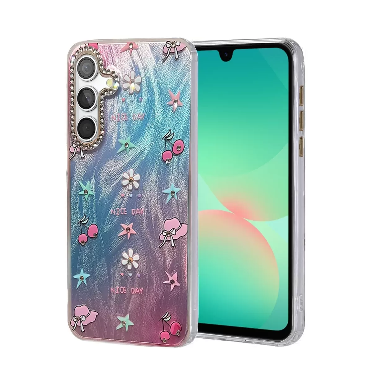 Newface Samsung Galaxy A26 Kılıf Blade Aynalı Desenli Kapak - Desen 4