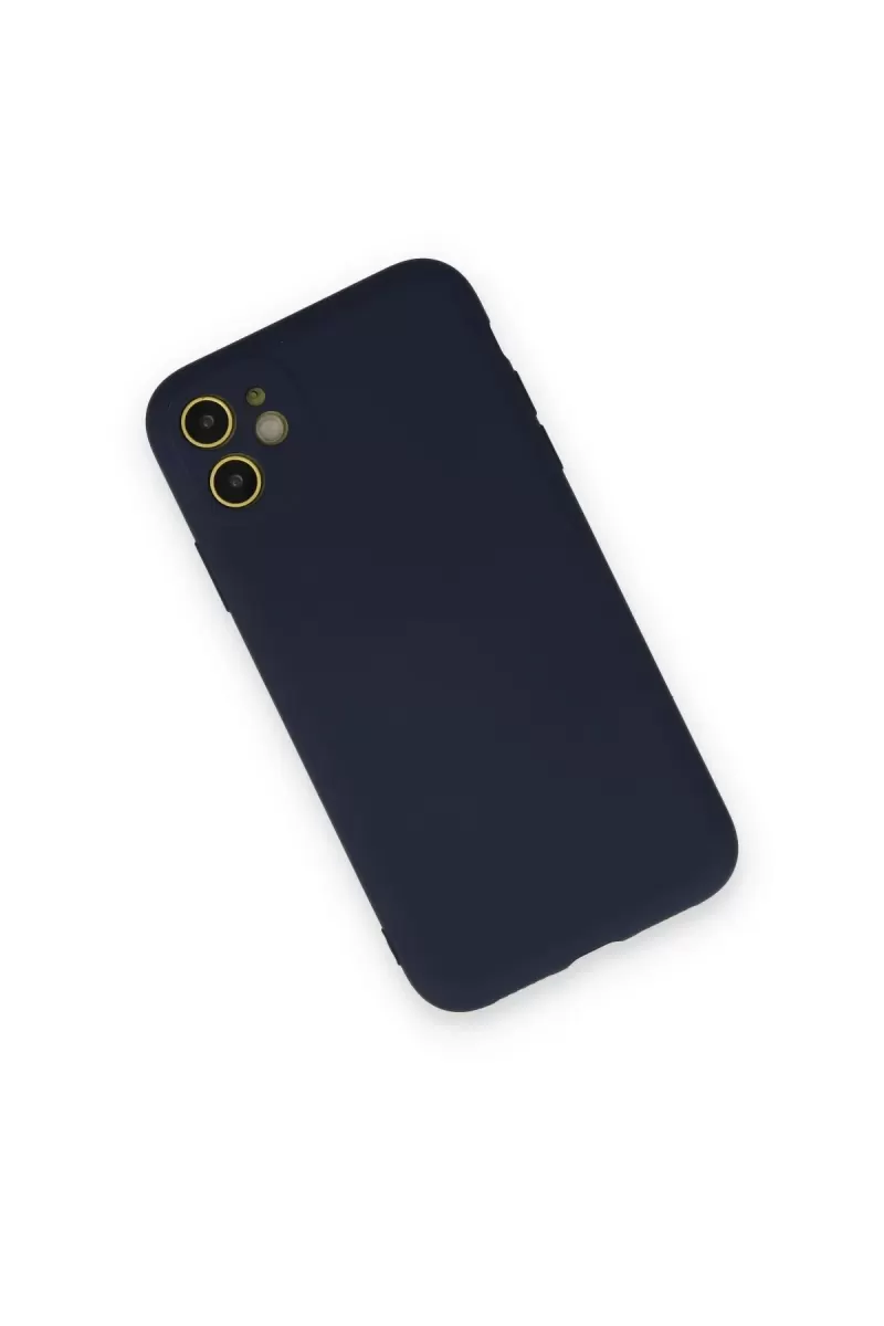 Newface Apple iPhone 12 Mini Kılıf Nano içi Kadife Silikon - Lacivert