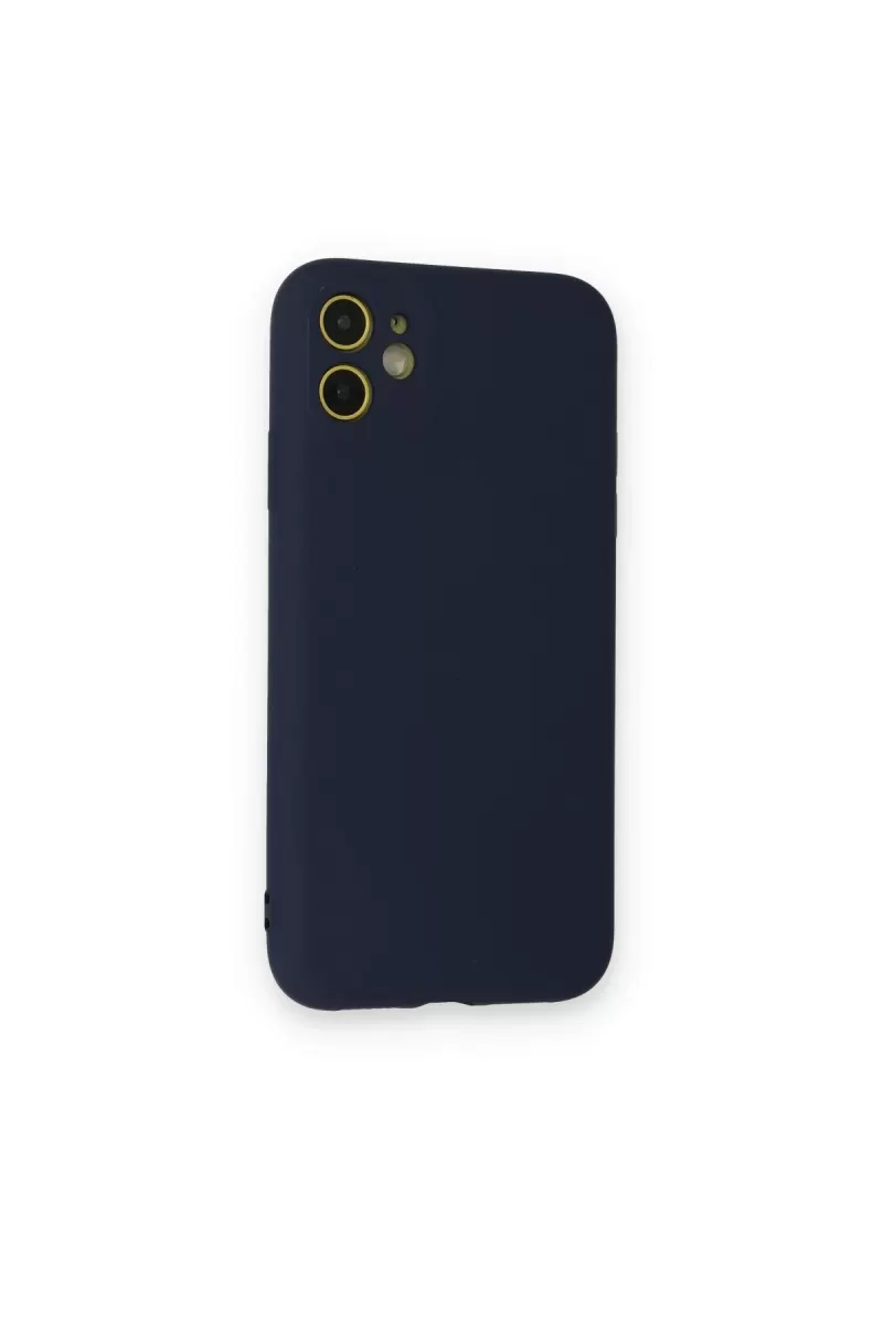 Newface Apple iPhone 12 Mini Kılıf Nano içi Kadife Silikon - Lacivert