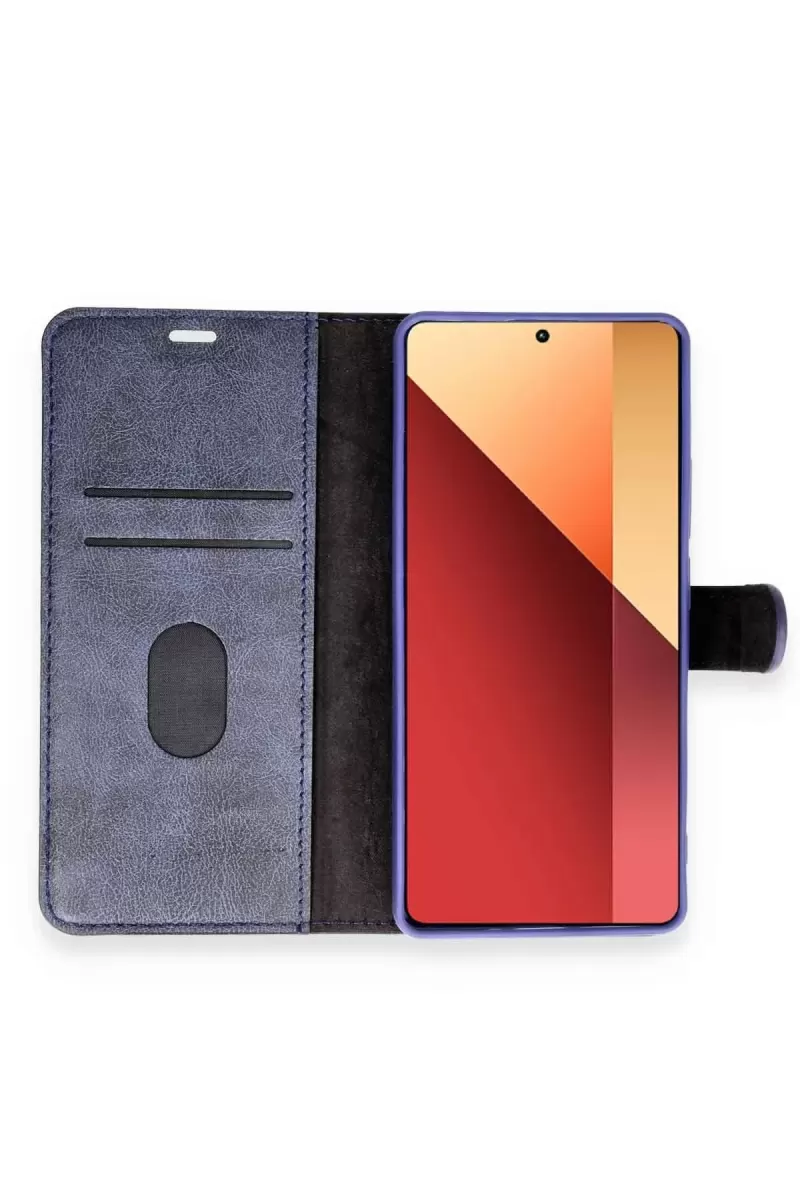 Newface Xiaomi Redmi Note 13 Pro 4G Kılıf Trend S Plus Kapaklı Kılıf - Kırmızı