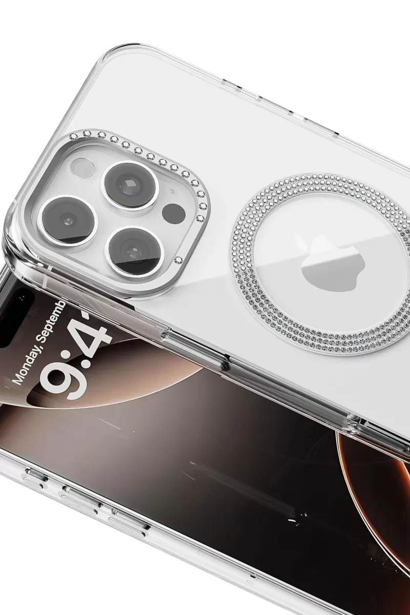 Joko Apple iPhone 16 Pro Max Tash Diamond Magsafe Kapak - Beyaz