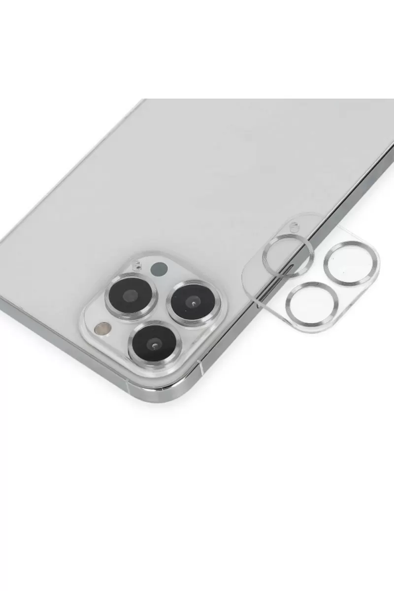 Newface Apple iPhone 14 Pro Max Band Metal Kamera Lens - Gümüş