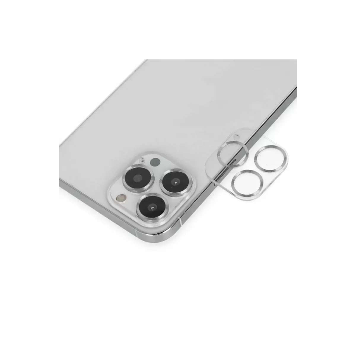 Newface Apple iPhone 14 Pro Max Band Metal Kamera Lens - Gümüş