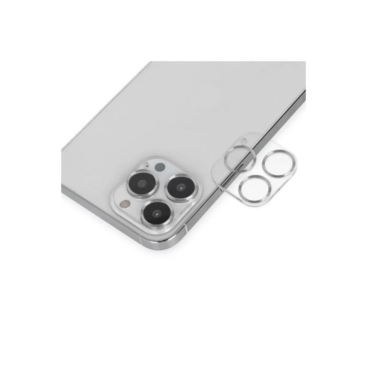 Newface Apple iPhone 14 Pro Max Band Metal Kamera Lens - Gümüş