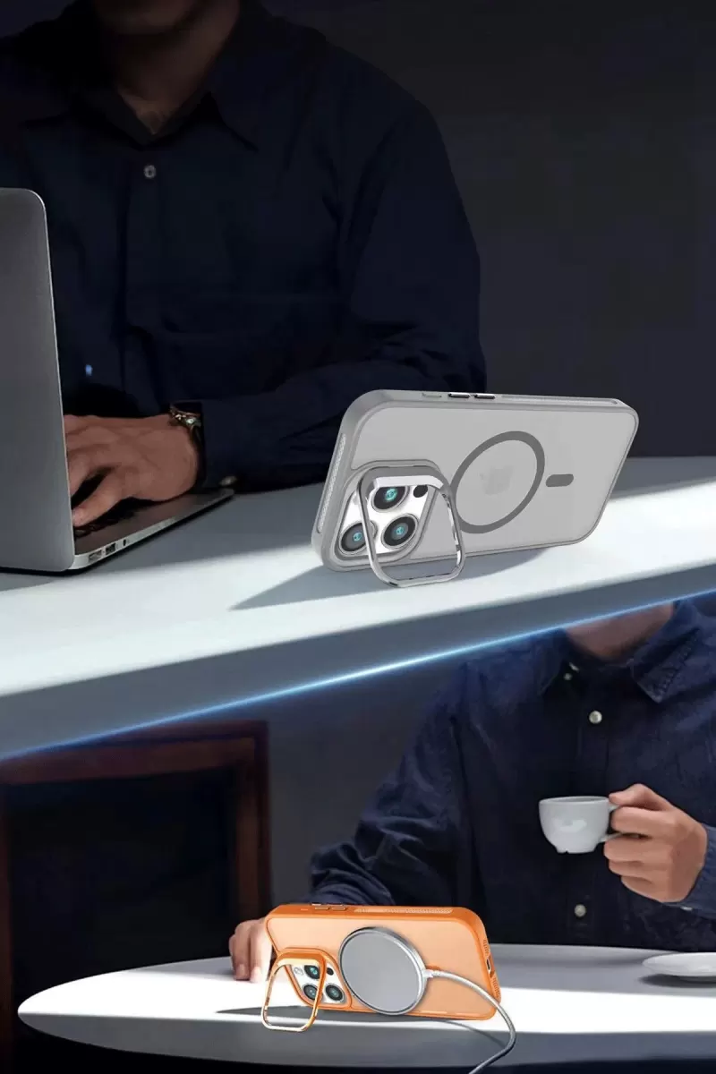 Joko Apple iPhone 16 Pro Flet Lens Magsafe Kapak - Turuncu
