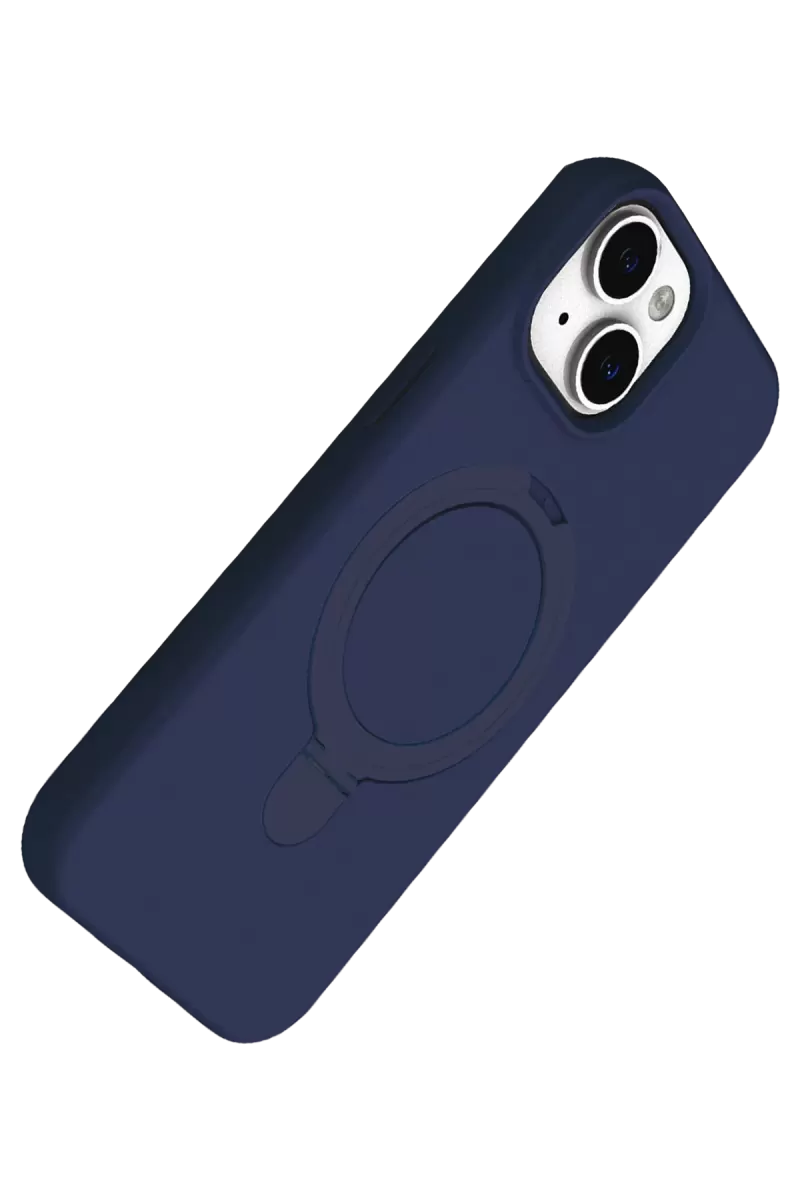 Newface Apple iPhone 15 Regal Magsafe Standlı Kapak - Lacivert