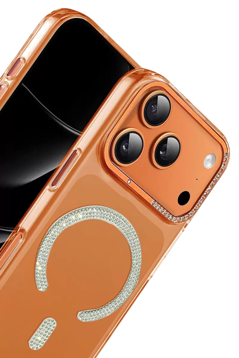 Joko Apple iPhone 17 Pro Tash Diamond Magsafe Kapak - Turuncu