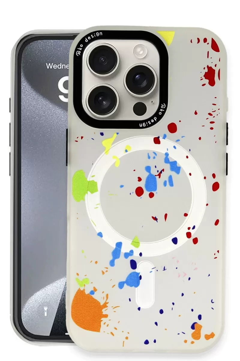 Joko Apple iPhone 16 Pro Max Colorful Magsafe Kapak - Şeffaf