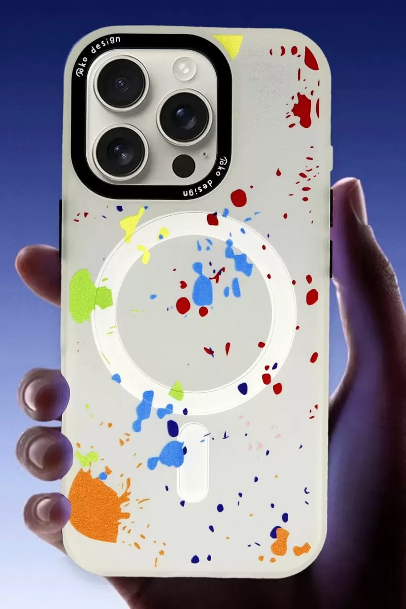 Joko Apple iPhone 16 Pro Max Colorful Magsafe Kapak - Şeffaf