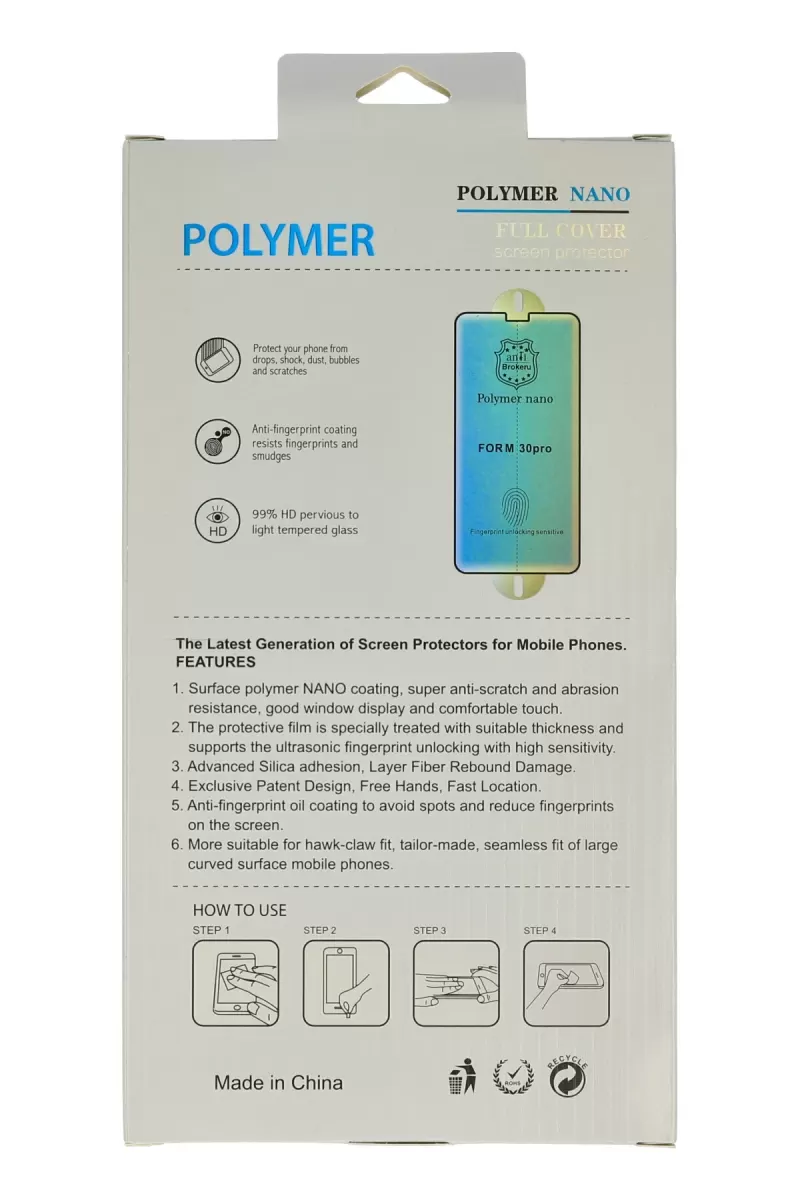 Newface Apple iPhone 7 Polymer .Ekran Koruyucu - Siyah