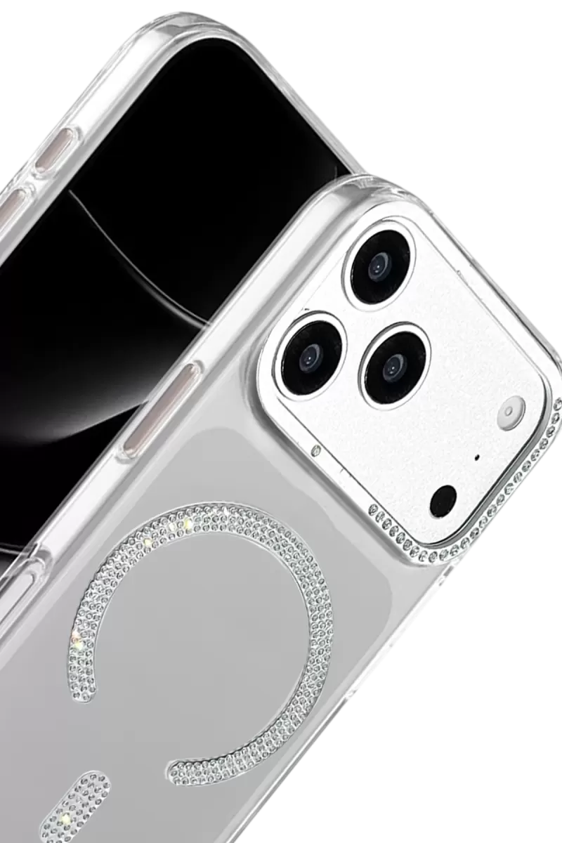 Joko Apple iPhone 17 Pro Max Tash Diamond Magsafe Kapak - Beyaz