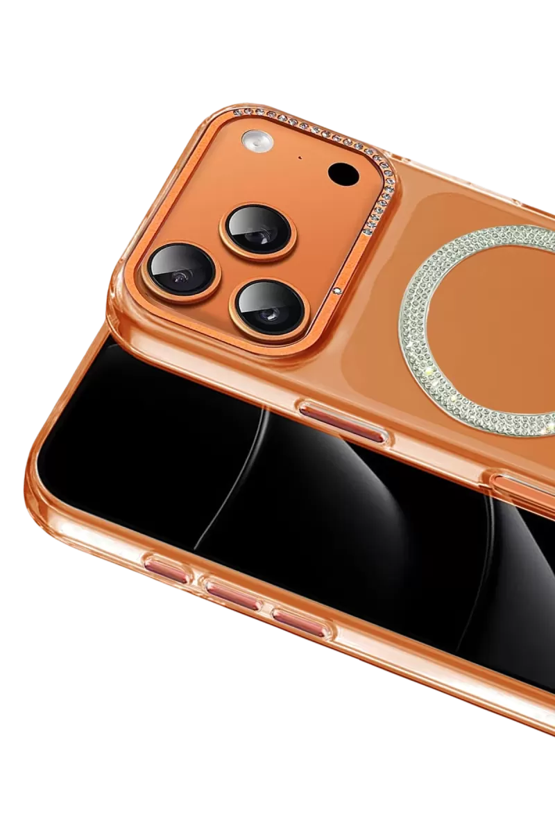 Joko Apple iPhone 17 Pro Max Tash Diamond Magsafe Kapak - Turuncu