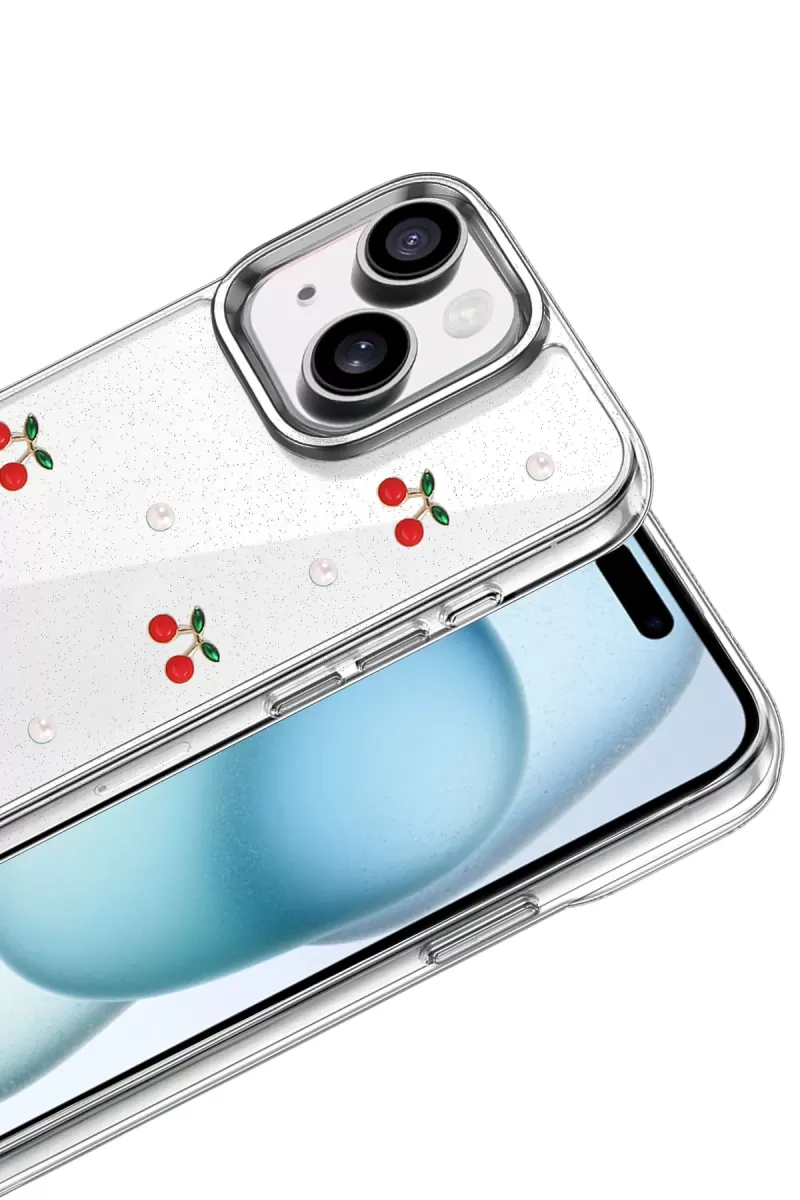 Newface Apple iPhone 15 Plus Fiyonk Desenli Kapak - Desen 9