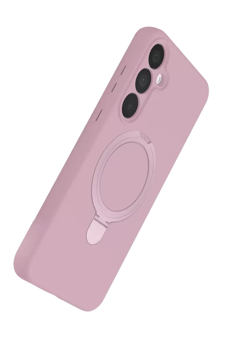 Newface Samsung Galaxy A15 4G Regal Magsafe Standlı Kapak - Açık Pembe