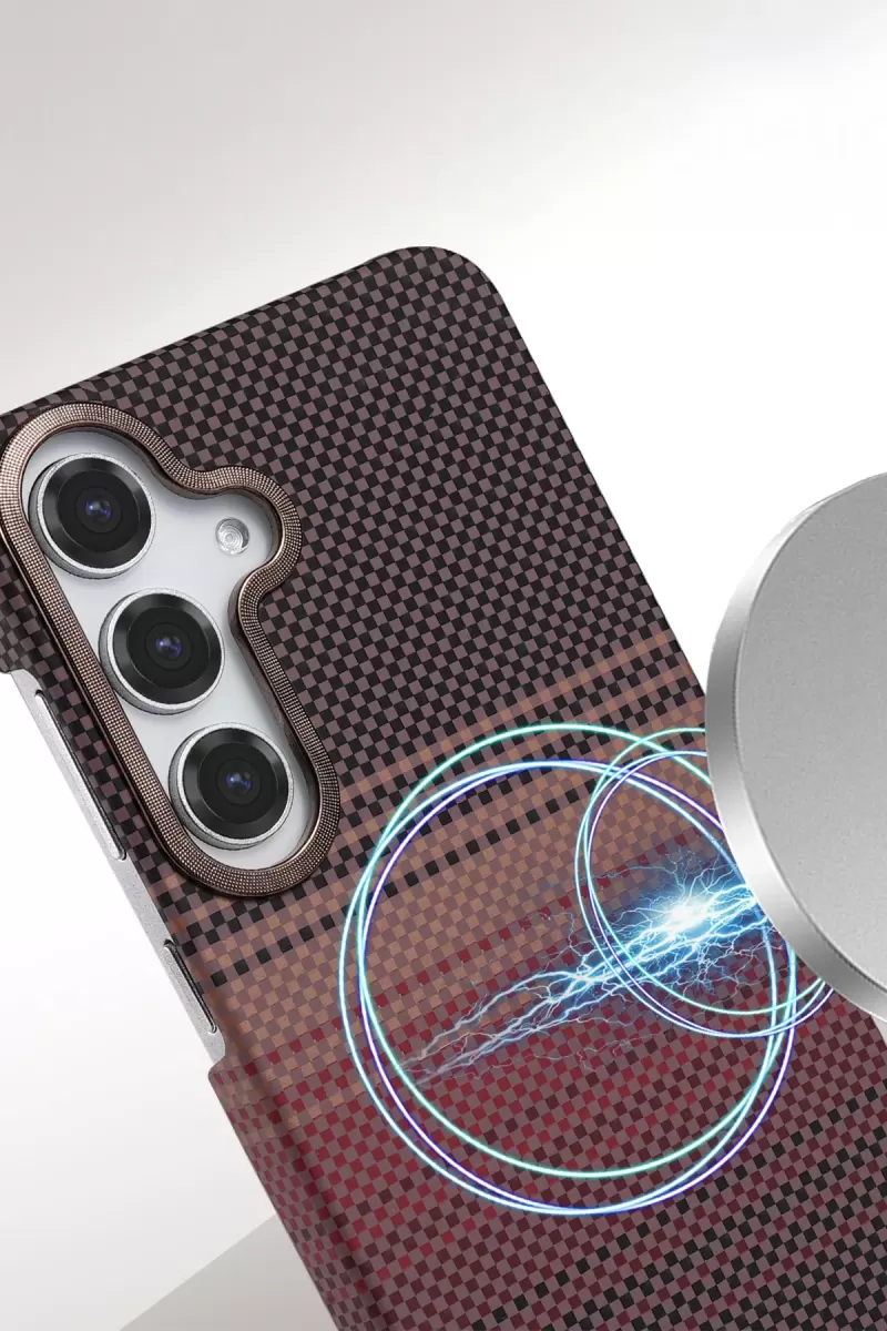 Newface Samsung Galaxy A55 5G Vega Magsafe Kapak - Kırmızı
