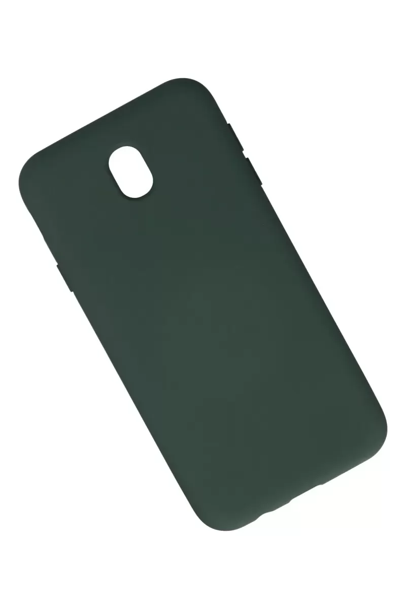 Newface Samsung Galaxy J7 Pro / J730 Kılıf Nano içi Kadife Silikon - Koyu Yeşil
