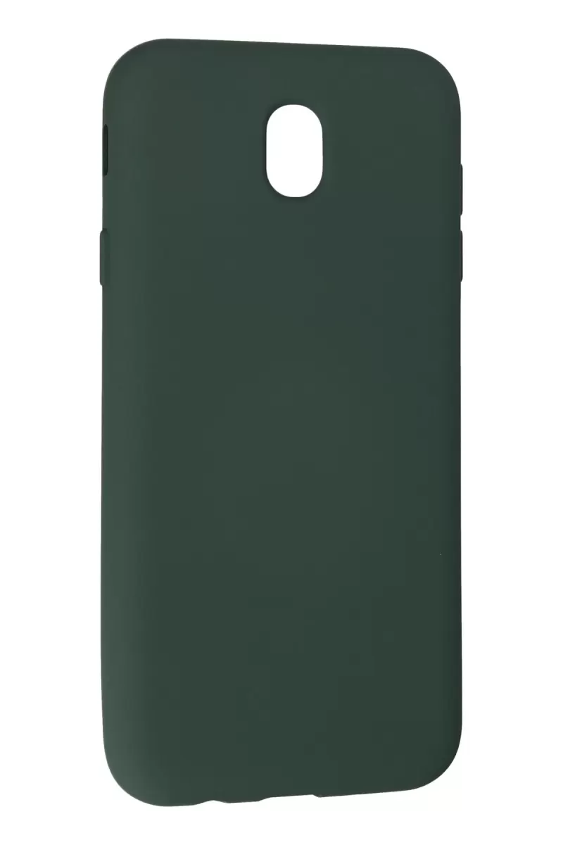 Newface Samsung Galaxy J7 Pro / J730 Kılıf Nano içi Kadife Silikon - Koyu Yeşil