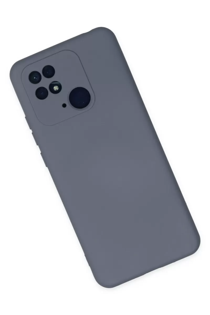 Newface Xiaomi Redmi 10C Kılıf Nano içi Kadife Silikon - Gri