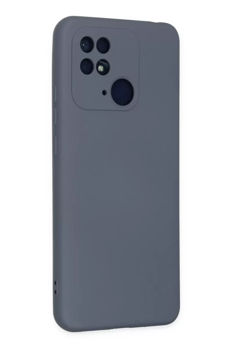 Newface Xiaomi Redmi 10C Kılıf Nano içi Kadife Silikon - Gri