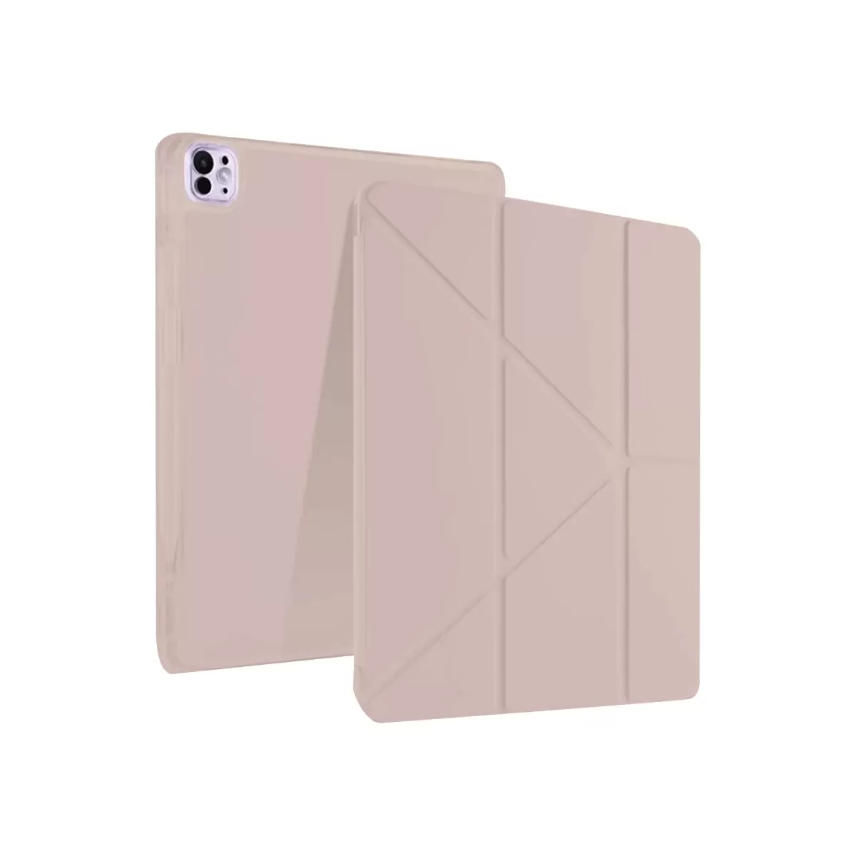 Newface Apple iPad Pro 13 (2024) Kılıf Kalemlikli Mars Tablet Kılıfı - Rose Gold