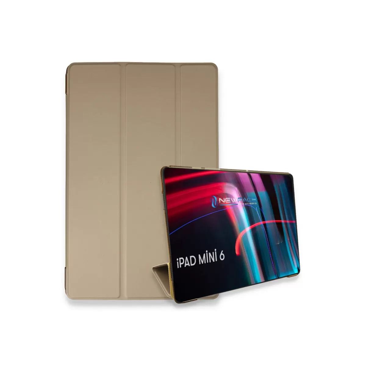 Newface Apple iPad Mini 6 Kılıf Tablet Smart Kılıf - Gold