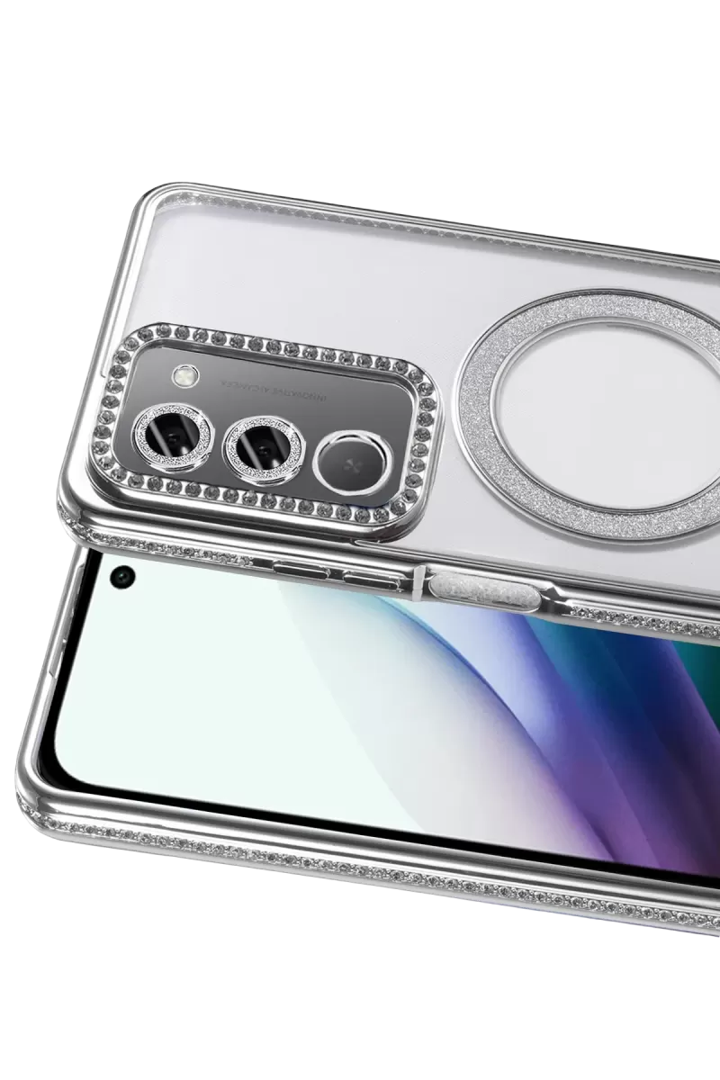 Newface Xiaomi Redmi 15 4G Joke Simli Magneticsafe Kılıf - Gümüş