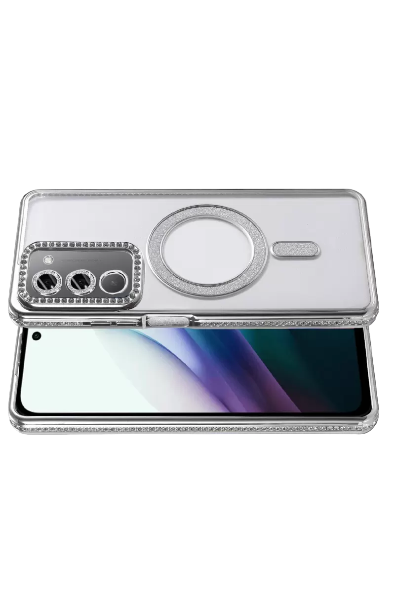 Newface Xiaomi Redmi 15 4G Joke Simli Magneticsafe Kılıf - Gümüş