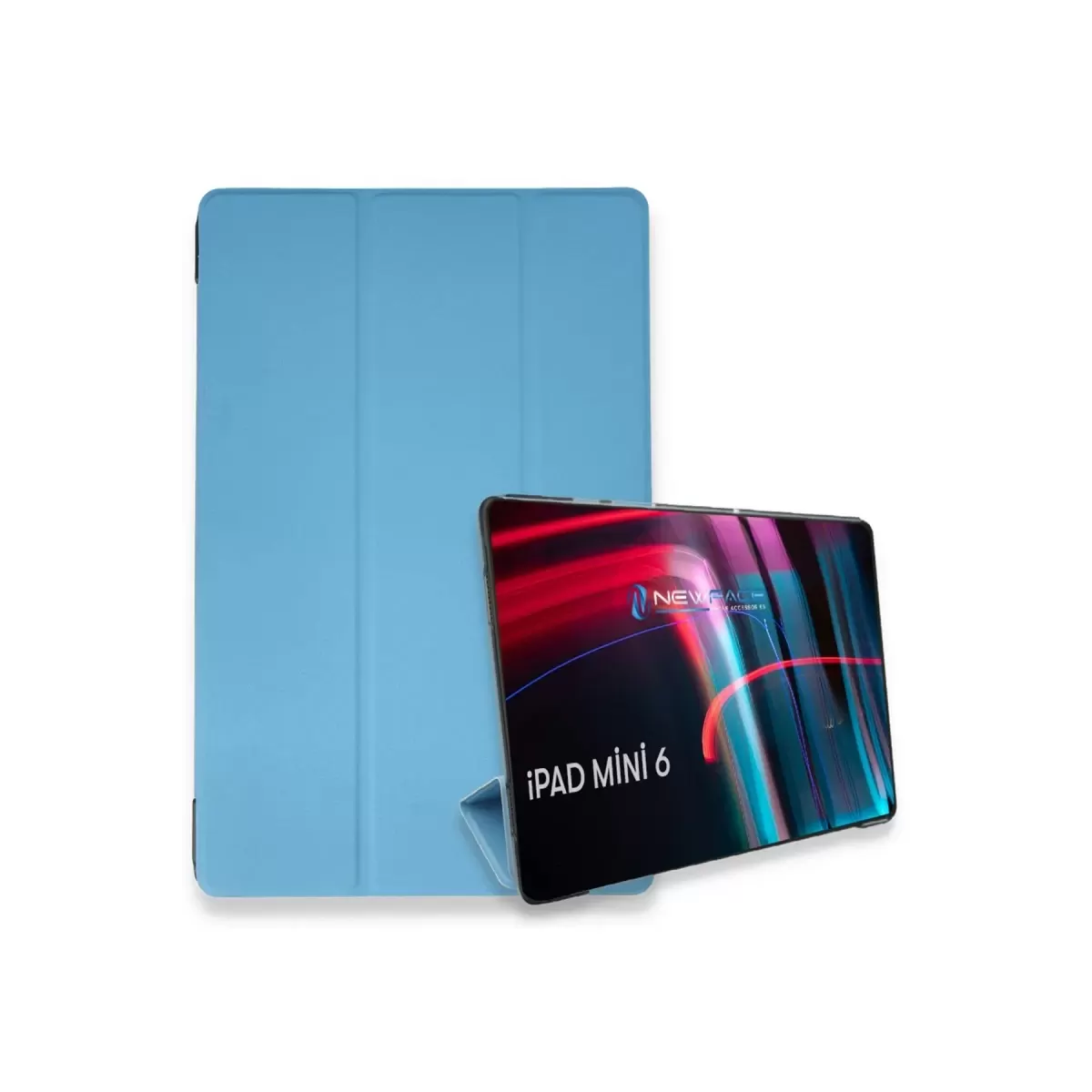 Newface Apple iPad Mini 6 Kılıf Tablet Smart Kılıf - Mavi