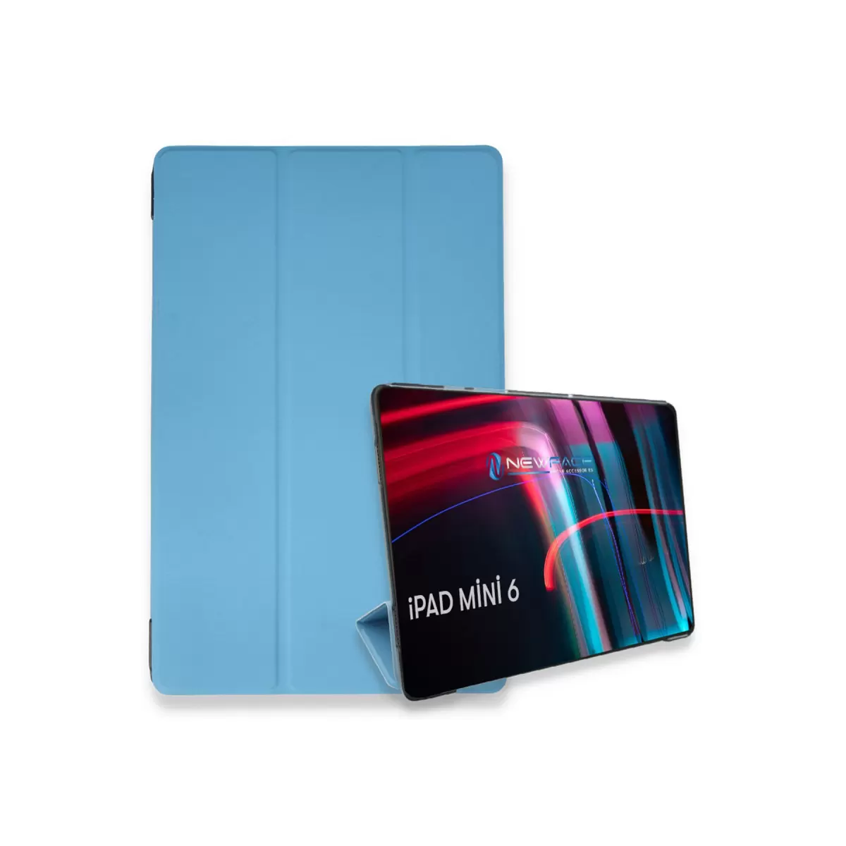 Newface Apple iPad Mini 6 Kılıf Tablet Smart Kılıf - Mavi