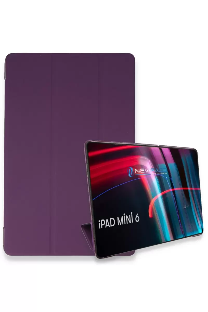 Newface Apple iPad Mini 6 Kılıf Tablet Smart Kılıf - Mor